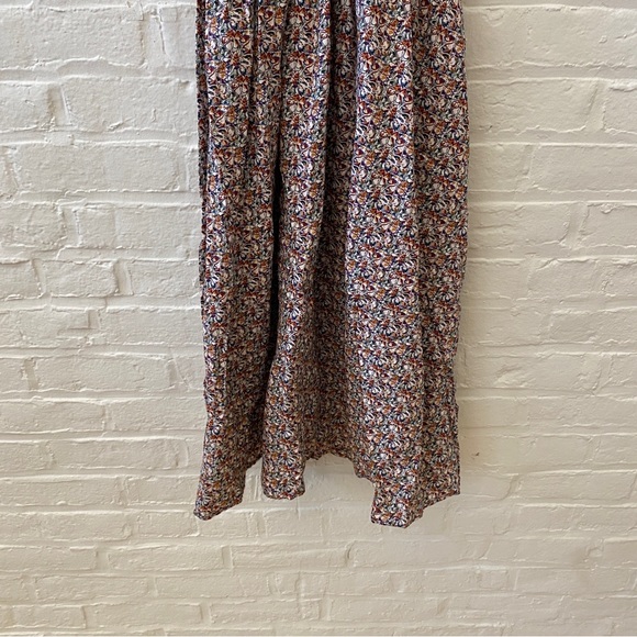 Tuckernuck || O.P.T. Scilla Smocked Ruffle Midi Dress Floral Cotton Poplin XS - Picture 4 of 10